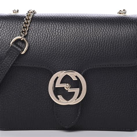 gucci dollar calfskin interlocking g shoulder bag|GUCCI Dollar Calfskin Interlocking G Shoulder Bag Black .